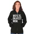 thumbnail image 5 of Worlds Okayest Mom Mothers Day Mama Zip Hoodie Sweatshirt Women Brisco Brands S, 5 of 5