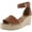 Tan Leather, variant on Franco Sarto Womens Clemens Jute Wrapped Espadrille Wedge Sandals White Smooth 9.5M