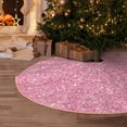 thumbnail image 5 of Sikiie Glitter Pink Nativity Christmas Tree Skirt, Jesus Christian Winter Holiday Tree Mat Decoration(30-48IN)48", 5 of 6