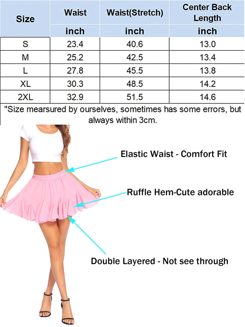 Avidlove Flowy Mini Skirt for Women Ruffle Skater Skirts Casual