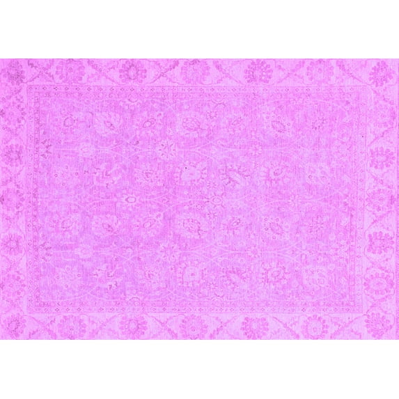 Ahgly Company Indoor Rectangle Abstract Purple Modern Area Rugs, 7' x 9'
