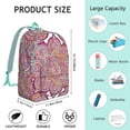 thumbnail image 5 of Boho Chic Mandala Print Backpack Gift with Laptop Compartment for Women Men, Large Floral Bookbag for School College Travel, 5 of 5