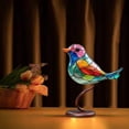 thumbnail image 2 of Colorful Birds Ornament, Acrylic Modern Style Tabletop Bird Figurine Decorative Ornaments, Stained Birds On Branch Decor for Living Room, Bedroom, Desktop, Cabinets, Garden, 2 of 9