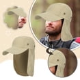 thumbnail image 2 of GILIGEGE Mens Foldable Uv Protection Sun Hat with Removable Neck Flap Outdoor Adventure Sun Cap for Fishing Hiking Safari Fishing Hat Outdoor Climbing Sun Hat Protecting Anti Shoulder Cape Hat Khaki, 2 of 4