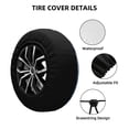 thumbnail image 4 of Easygdp Christmas Trees Automobile Tire Dust Cover, 14-17in Spare Tire Cover Universal Fit for Trailer, Car, Truck, SUV, Jeep - 16 inch, 4 of 9
