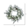 thumbnail image 2 of Vickerman 24" Frosted Ansell Pine Artificial Christmas Wreath, Unlit, 2 of 2