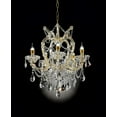 thumbnail image 3 of 22" Bella Petite Crystal Chandelier – 5-Light Gold & Crystal Fixture w/ Included LED Bulbs for Dining Rooms & Bedrooms (Hardwired Installation)​, 3 of 5