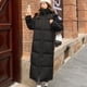 thumbnail image 4 of Chaqueta de plumón sencil mujer, prendas de vestir largas, cremalleras dobles, abrigo acolchado térmico cómodo a prueba de viento para escalar, , XXL Yinane Chaqueta de mujer, 4 of 8