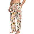 thumbnail image 6 of Susaid Peach With Leaves1 Print Mens Pajama Pants Set Sleep & Lounge Pants, PJ Bottoms with Pockets and Button Fly-Small, 6 of 6