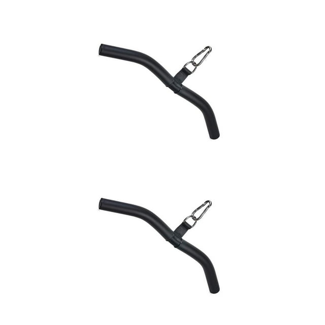 ZheElen Home Gym Pull Down Bar Cable Machine Attachments Bicep Press Down Rod Arch Shape Strength Stick Training Handle 48cm 2Set