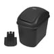 thumbnail image 4 of Cubo de basura para coche con tapa, organizador de basura para exteriores, cubo de basura impermeable Negro, 4 of 9