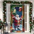 thumbnail image 5 of Santa Claus Door Cover 6.7x3 Ft Xmas Party Atmospheres Backdrops Versatile Door Curtains Holiday Decoration Gifts Christmas Door Covers for Doors, Wall, Windows, 5 of 6