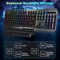 thumbnail image 7 of RaceGT Wired Gaming Keyboard, Colorful LED Backlit Anti-ghosting Computer Keyboard with Wrist Rest, Spill-Resistant Design, Multimedia Keys, Quiet Ergonomic Keyboard for Windows Laptop PC Mac, 7 of 7