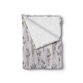 thumbnail image 2 of Lavender Soft Flannel Fleece Throw Blanket, Stripes and Flowers Ribbons Romantic Country Spring Season Inspired Design Art, Cozy Plush for Indoor and Outdoor Use, 70" x 90", Purple, by Ambesonne, 2 of 6