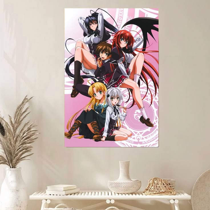 High School DxD Anime Poster Wall Art Print Issei Hyoudou Rias Gremory Occult Research Club Room Decor Poster Size 8x12 GoldenGate Collective