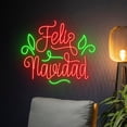 thumbnail image 3 of Handmadetneonsign Feliz Navidad Neon Sign, Merry Christmas Led Sign, Christmas Neon Light, 3 of 5