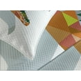 thumbnail image 4 of Ambesonne Dinosaur Quilted Bedspread Set 3 Pcs, Colorful Mosaic T-rex, King Size, Multicolor, 4 of 5