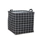 thumbnail image 2 of Bolsa De Tela Cesta organizadora de almacenamiento de lino y algodón negro para decoración de habitación infantil (1 unidad) JASKFLY, 2 of 9