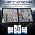 thumbnail image 3 of Carpeta para cartas Invested Alliance de 480 bolsillos con cierre de cremallera, amarilla, 3 of 8