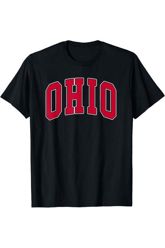 Mens Womens Kids Ohio Classic Font State Name Design T-Shirt