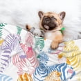 thumbnail image 3 of Pofeuu Zebra Colourful Print Puppy Blanket,Dog Blankets,Pet Blanket Cozy Cat Blankets for Indoor Cats, Fuzzy Pet Blanket for Kitten Doggy Dog Blankets-Large, 3 of 8