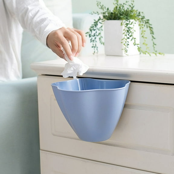 WHAMVOX 1Pack Trash Basket Nordic Style Plastic Hanging Kitchen Waste Bin for Kitchen Use