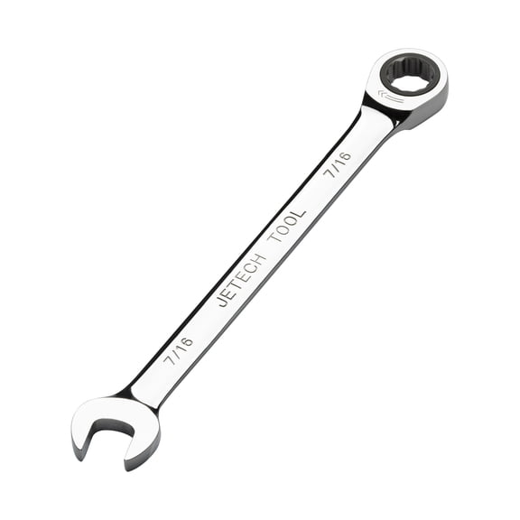 Jetech 7/16 Inch Ratcheting Combination Wrench, SAE