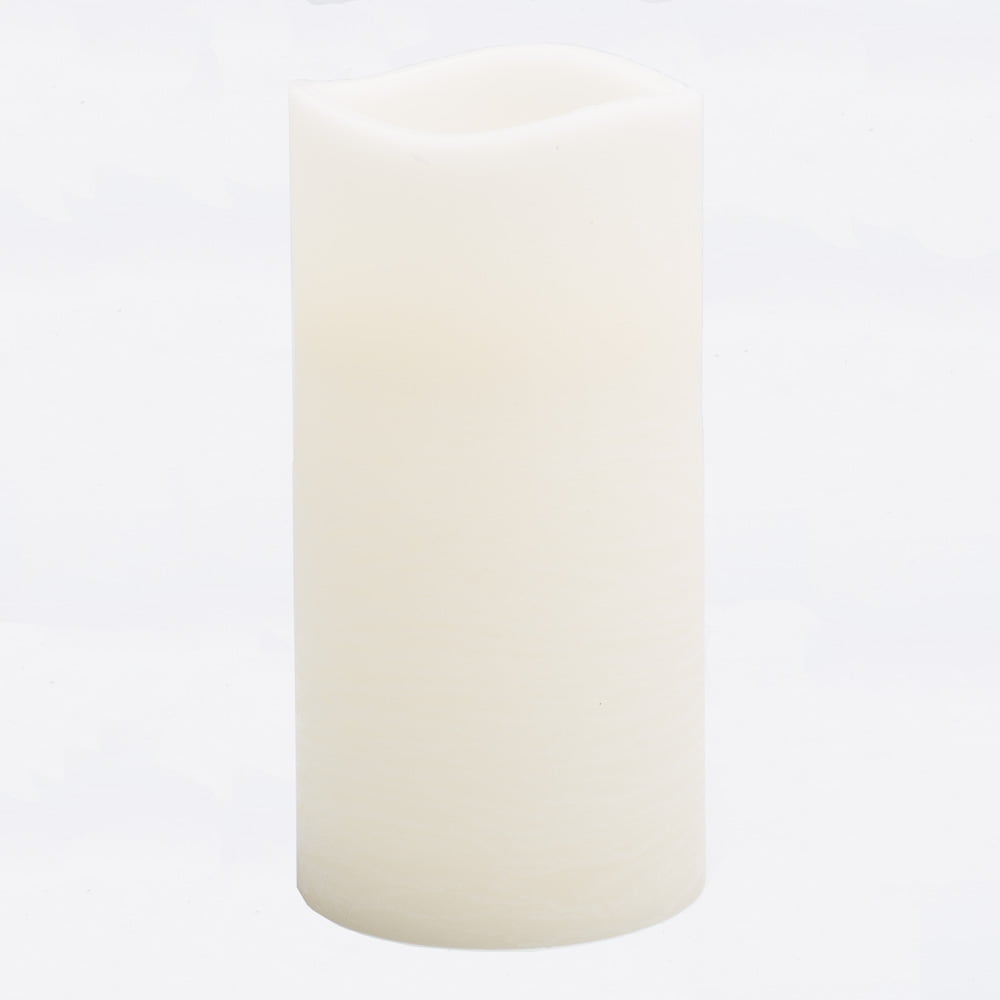 6" BURNT IVORY LED TAPER CANDLE  2PK COUNTRY HOME DECOR 