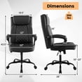 thumbnail image 3 of Costway Chaise de Bureau Réglable Chaise de Direction Ergonomique avec Appuie-Tête Rembourré Accoudoirs, 3 of 10