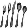 thumbnail image 1 of Matte Black Silverware Set, 40-Piece Stainless Steel Flatware Set Service for 8, Satin Finish Tableware Cutlery Set for Home and Restaurant, Dishwasher Safe, 1 of 6