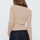 thumbnail image 3 of HongQid Women's Long Sleeve Open Front Cropped Lightweight Cardigan Sweater Button Down Shirt Fall Tops, 3 of 3
