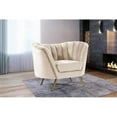 thumbnail image 2 of Meridian Furniture Margo Cream Velvet Chair, 2 of 6
