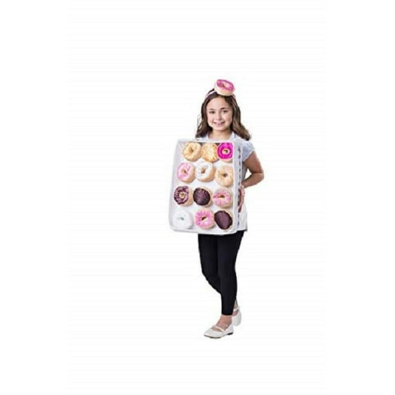 Kids Doughnut Box Costume with Tunic & Headband, Multi Color - One Size