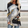 thumbnail image 2 of Besolor Hauts à Manches Longues pour Femmes Chemises Décontractées Habillées Col Rond Manches Longues Tuniques Amples et Fluides pour Leggings Multicolore 14, 2 of 5