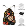 thumbnail image 5 of XMXT Unisex Drawstring Backpack for Women Men, Forest Owl Plant Waterproof Gym Bag String Bags for Shopping Sport Travel, s, 5 of 8