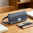 thumbnail image 6 of Under $1 Pencil Case, Double Layer Large Capacity with Handle, Portable Cloth Pen Pouch, Multi-Compartment Stationery Organizer for College Office by PALIFEUR, 6 of 7
