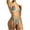 Multicolor, variant on WREESH Womens Two Piece Swimsuit String Bikini Sets Halter Bicolor Fashion Casual Waist Slim Splicing Printing Bikinis Sets Beach Bathing Suit Multicolor