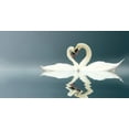 thumbnail image 2 of Love Swans Wall Mural by Wallmonkeys Peel and Stick Graphic (18 in W x 9 in H) WM129808, 2 of 4