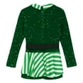 thumbnail image 5 of vastwit Kids Girls Sequins Stripes Ballet Dance Gymnastics Leotard Christmas Party Candy Cane Costume Green 6, 5 of 7