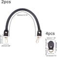 thumbnail image 6 of 2 Pcs 15.7 Inches Leather Replacement Handles Purses Straps 4pcs Leather Buckles Handbags Shoulder Bag Strap with Swivel Lobster Buckles Black, 6 of 6