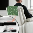 thumbnail image 6 of SCRAWLGOD Christmas 1 PCS PU Headrest Cover Non Slip Sofa Headrest Protector Chair Head Rest Covers with Adhesive Backed Hook and Loop,17x27in, Snowman Candy Cane Holly Bell Snowflake Green, 6 of 7