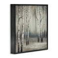 thumbnail image 2 of Misty Birch Tree Forest Landscape Black Framed Giclee Art, 12 x 12, Made In USA, 2 of 7