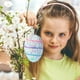 thumbnail image 4 of 12 piezas de adornos de huevo de Pascua, mini huevo de conejo con decoración colgante granular colorida para árbol de Pascua, canasta de Pascua, decoración para fiesta de primavera, 4 of 6