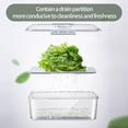 thumbnail image 4 of Caja De Almacenamiento De Cocina Organización Nevera Alimentos con Registrador De Tiempo Bandeja Hermética Refrigerador Preservación Frutas Verduras Mantener Fresco Transparente, 4 of 5