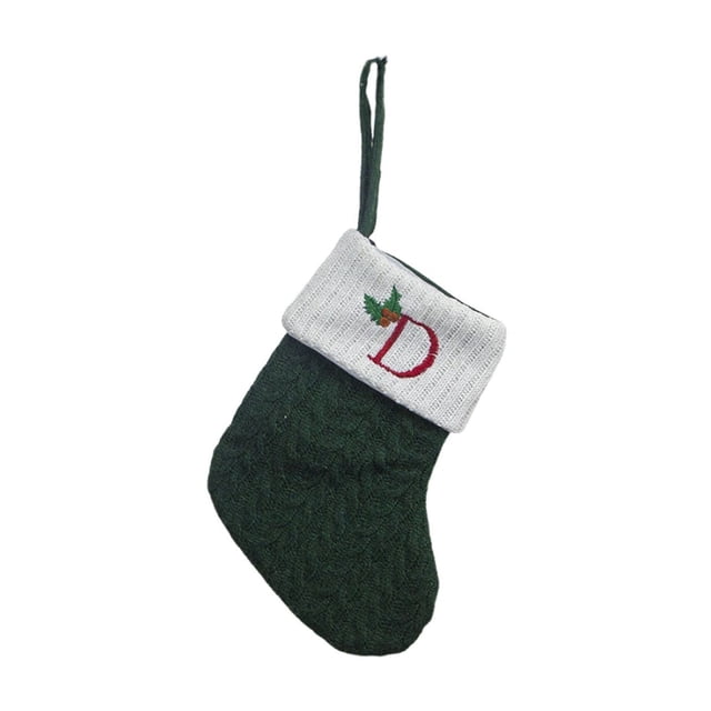 RKSTN Christmas Stockings Christmas Large Letters Christmas Stockings Cute Striped Christmas Tree Pendant Holiday Decorations Mini Christmas Stockings