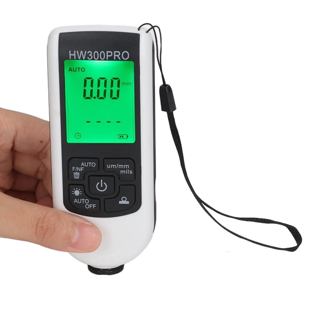Paint Thickness Gauge, High Contrast Backlight LCD With Portable Rope Automatic Shutdown Function Paint Coating Meter For Outdoor