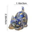 thumbnail image 3 of Natural Crystal Gravel Resin Cat Figurine - Handmade Luck Charm for Christmas Gifts, Home Office Desk Decor (Multicolor, 2.36in), 3 of 7