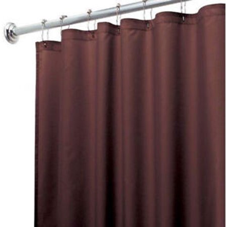

Chocolate Magnetized Shower Curtain Liner Mildew Resistant Rustproof Grommets