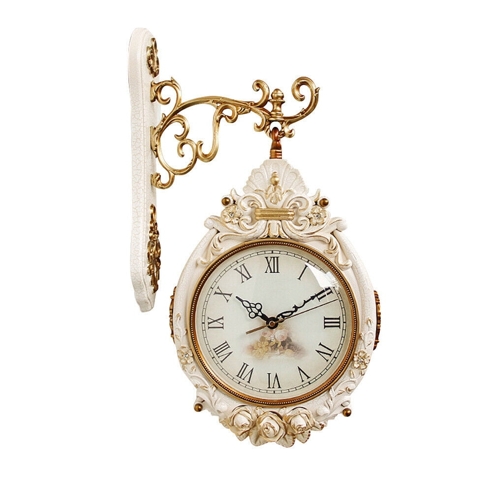 7.5" Vintage Style Double Sided Wall Clock Large Hanging Home Dining Study Decor