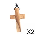thumbnail image 1 of Collares de cruz de madera CUTICAT Creativos con cordón 81 cm para Cumpleaños Aniversario Navidad, 1 of 8